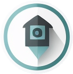 Funky icon generated by MidJourney that kinda looks like a house