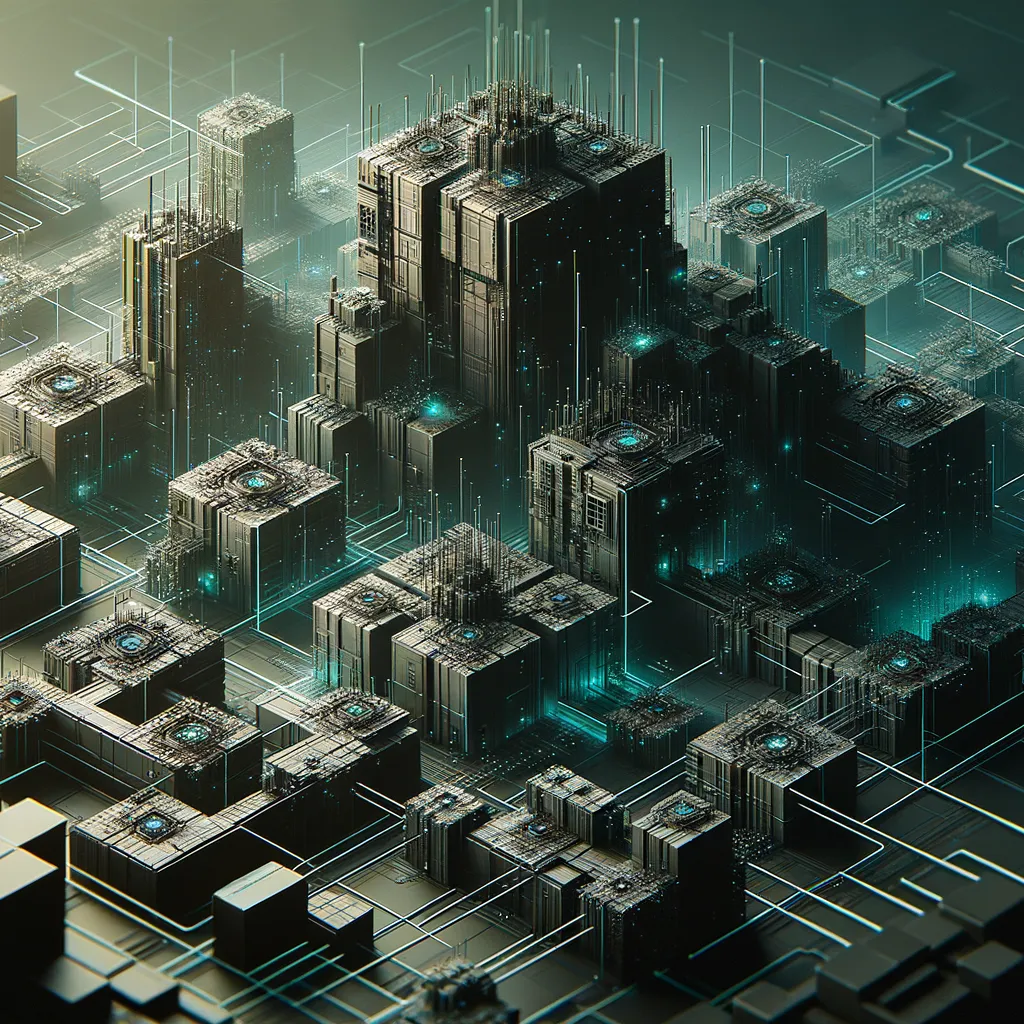 Dark photorealistic banner: complex networks with teal accents, expert systems decision-making, ample whitespace.