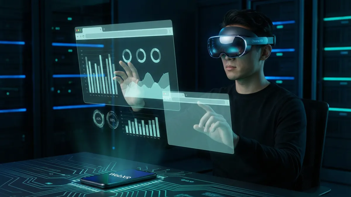 Chrome for Android XR redefines spatial computing with stereoscopic WebXR.