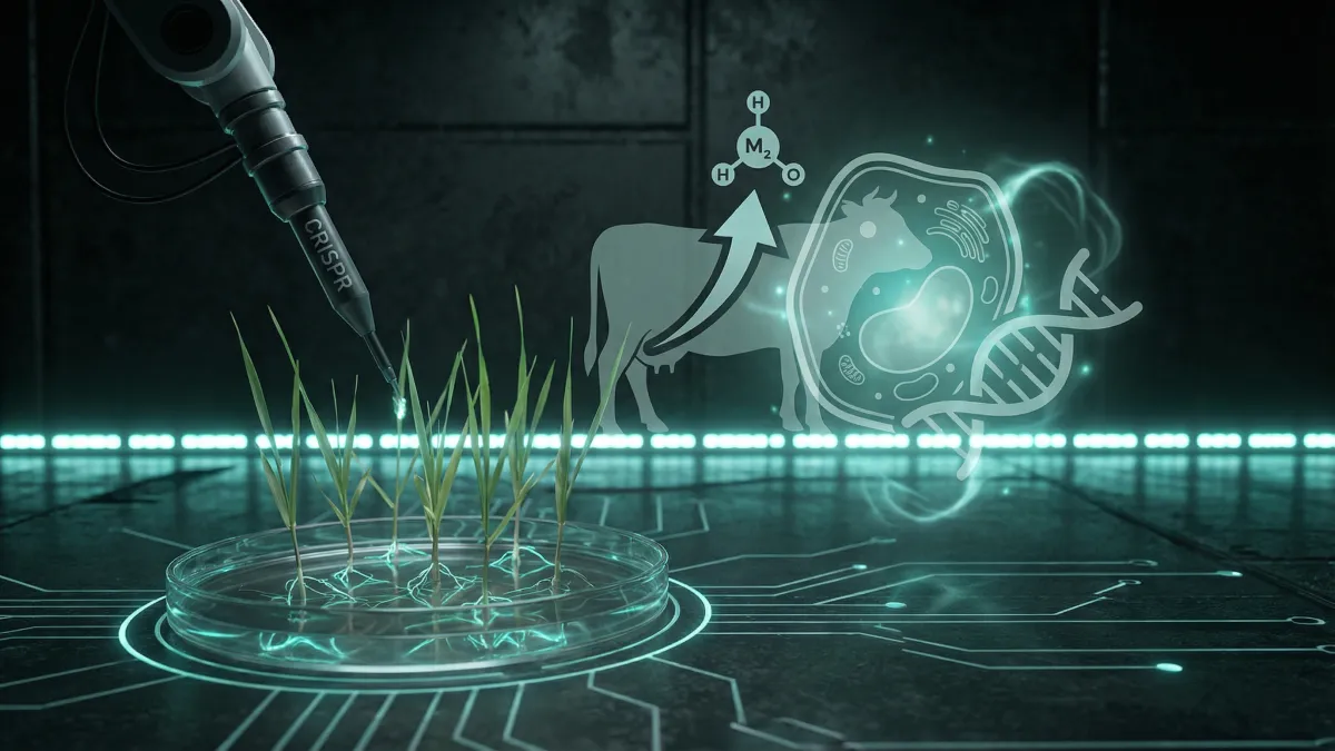 Engineering high-energy barley with CRISPR to cut livestock methane emissions