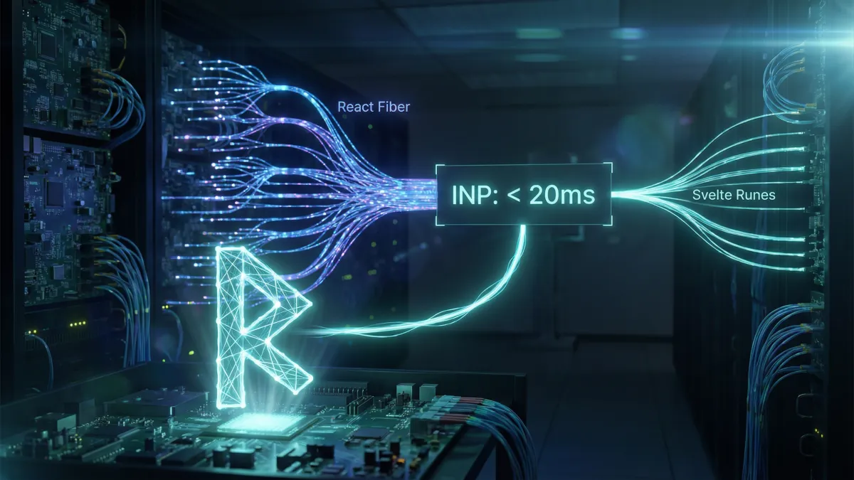How Svelte 5 Runes achieve a 58ms INP to outperform React 19 Fiber