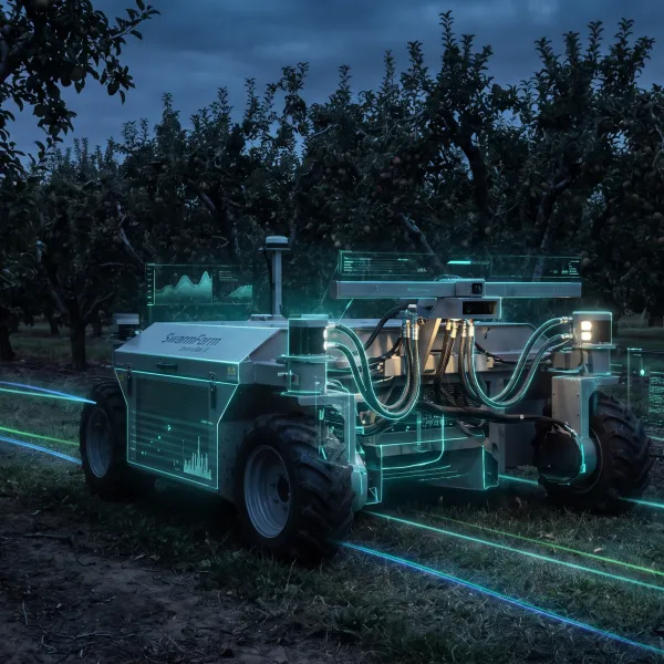 How SwarmFarm's SwarmBot 5 V3 uses hydraulic telemetry for autonomous orchard mowing Thumbnail