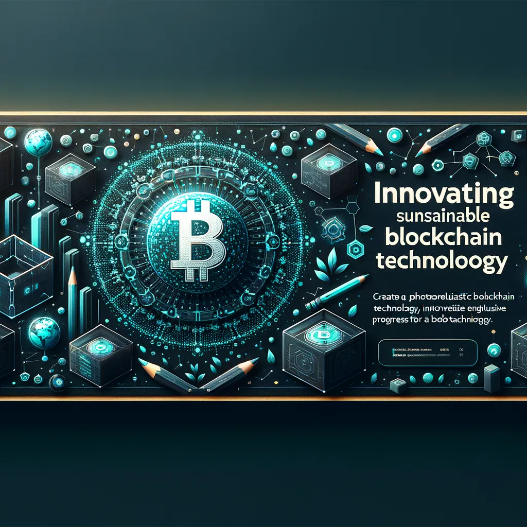 Dark banner showing futuristic sustainable blockchain circuitry glowing teal, symbolizing technological progress.