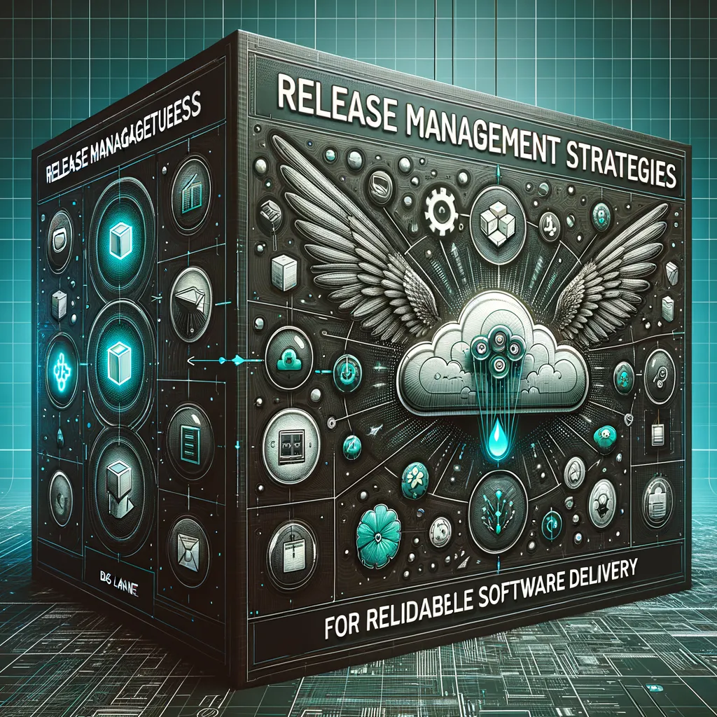 Dark-teal tech blog banner on reliable software delivery with subtle release and reliability icons.